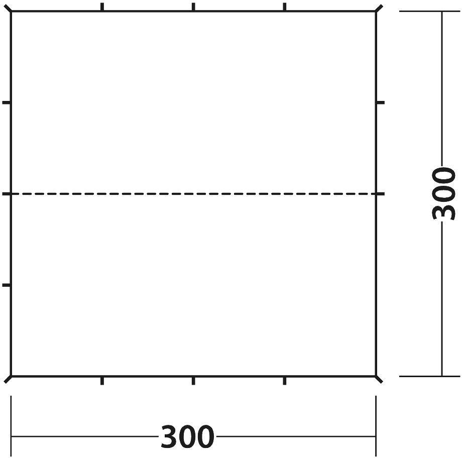 Tarp 300x300 cm vannsøyle 5000 mm 0,9 kg - Robens pakket sammen