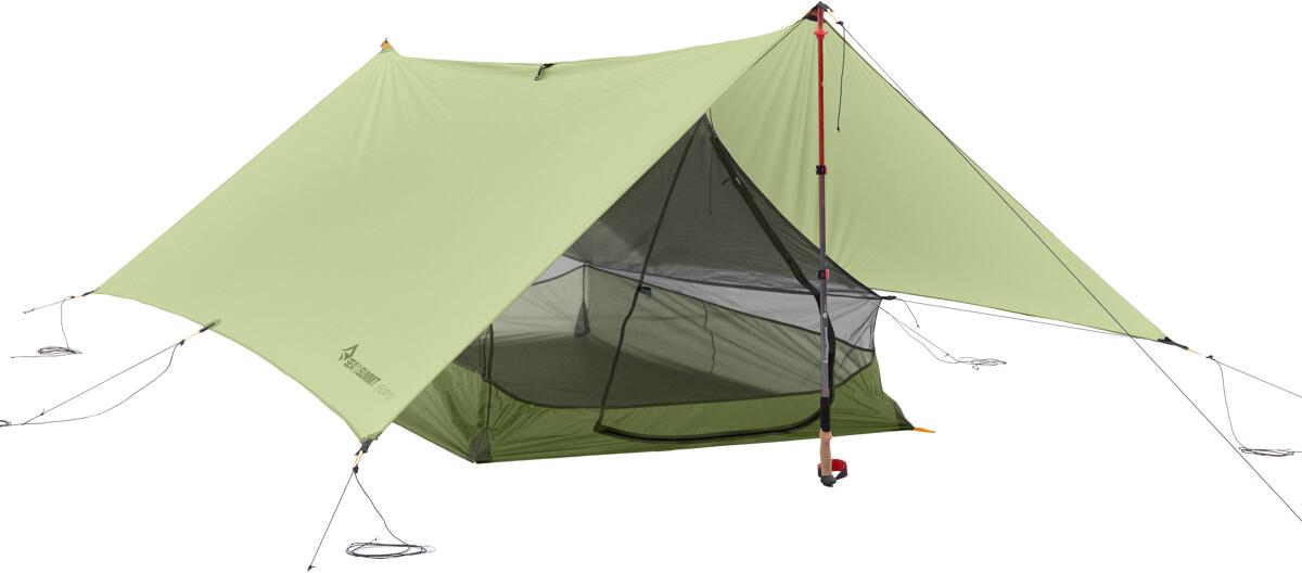 Tarp Escapist Evo ultralett nylon/polyester ripstop detalj av stoff
