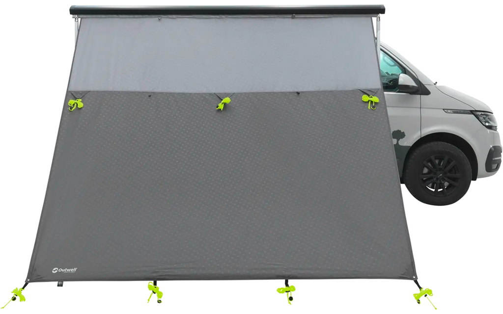 Tarp og frontvegg Hillcrest 210x235 cm bakside visning med stenger