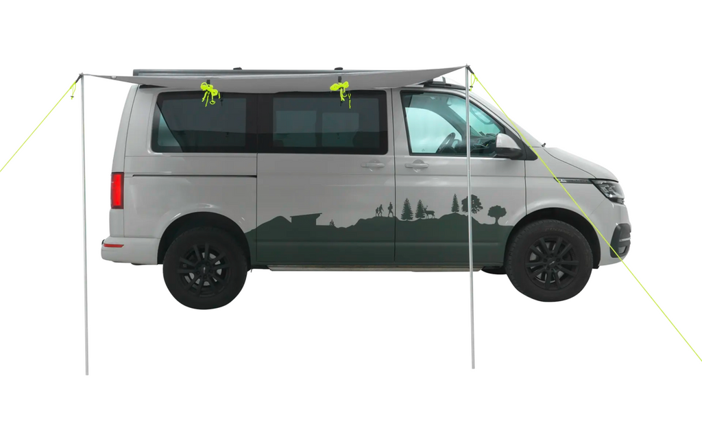 Nærbilde av tapede sømmer på Tarp og frontvegg Hillcrest 210x235 cm