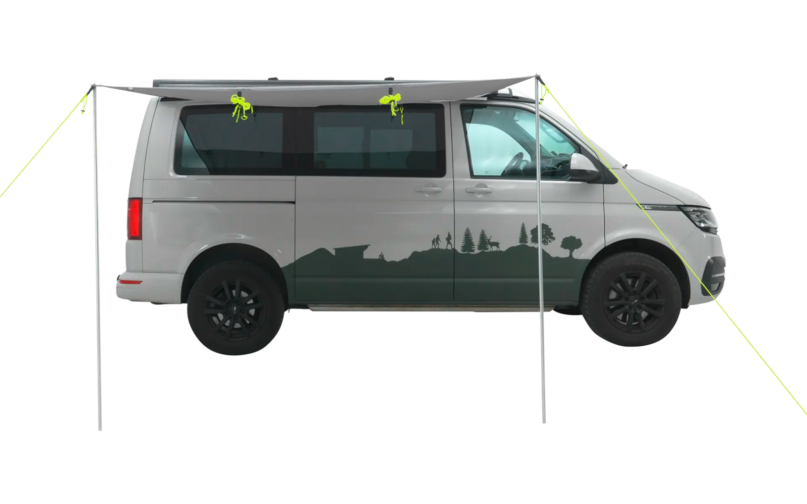Nærbilde av tapede sømmer på Tarp og frontvegg Hillcrest 210x235 cm