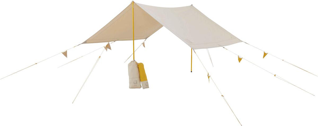 Tarp Kari Tech Mini 300x250 cm teknisk bomull sand bakside