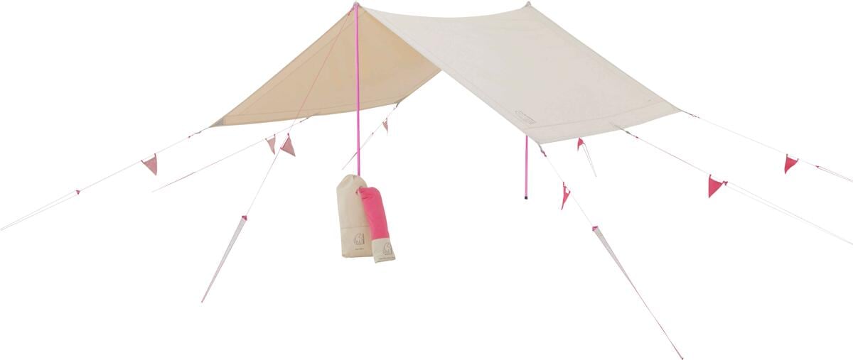 Detalj av Tarp Kari Tech Mini 300x250 cm teknisk bomull sand