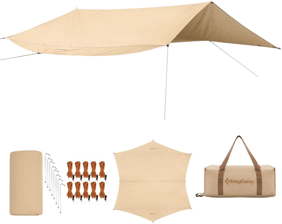 Nærbilde av materiale på Tarp Khan T 420x420 cm teknisk bomull