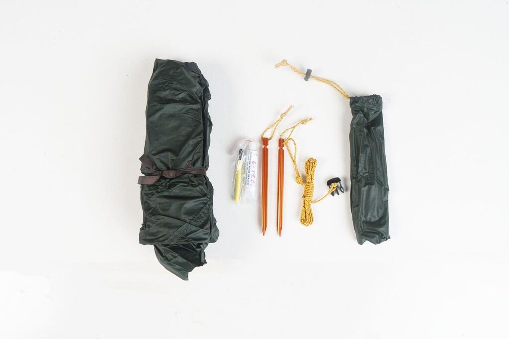Detalj av Tarp Lightest 250x250cm, 412g, 20D ripstop nylon materiale