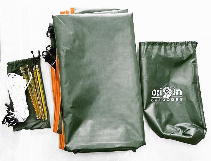 Tarp ripstop polyester vanntett 3000 mm vannsøyle - Origin Outdoors bakside