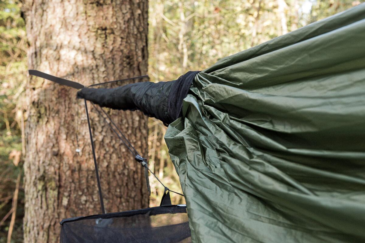 Detalj av Tarp Sock oppbevaringspose for hengekøyepresenning Amazonas