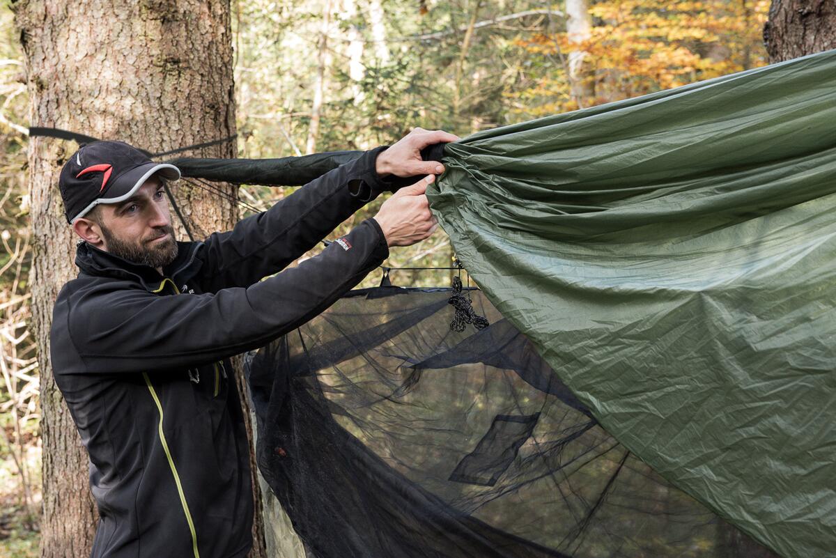 Montert Tarp Sock oppbevaringspose for hengekøyepresenning Amazonas