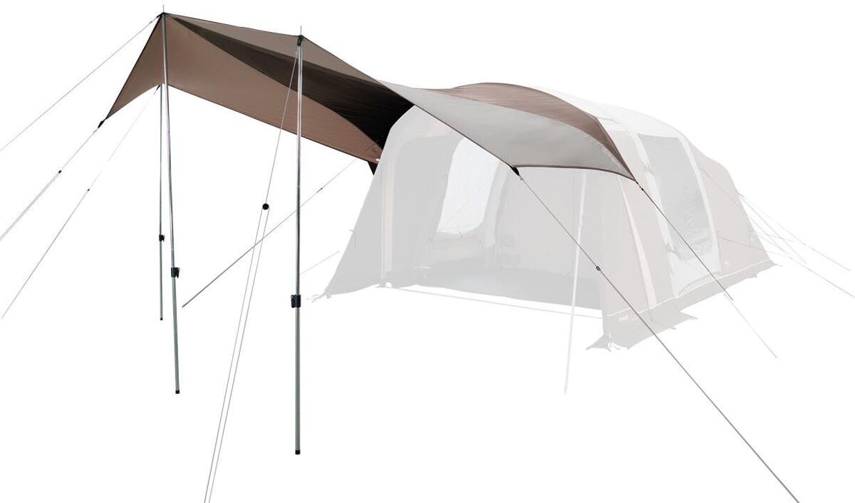 Montert Tarp TC polybomull 400x390 cm UPF 30+ 7 kg - Outwell Louisiana på campingplass