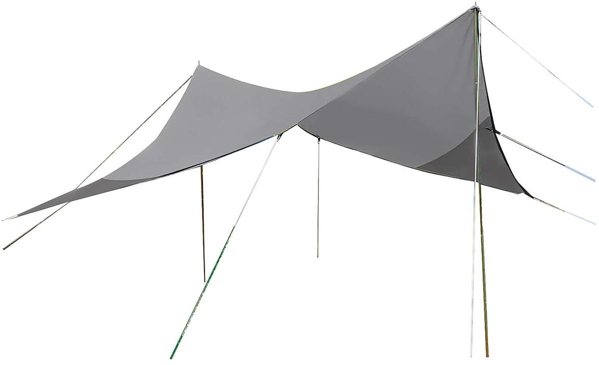 Tarp Travel Plus solseil 3x3m grå polyester fra Bo-Camp vist montert
