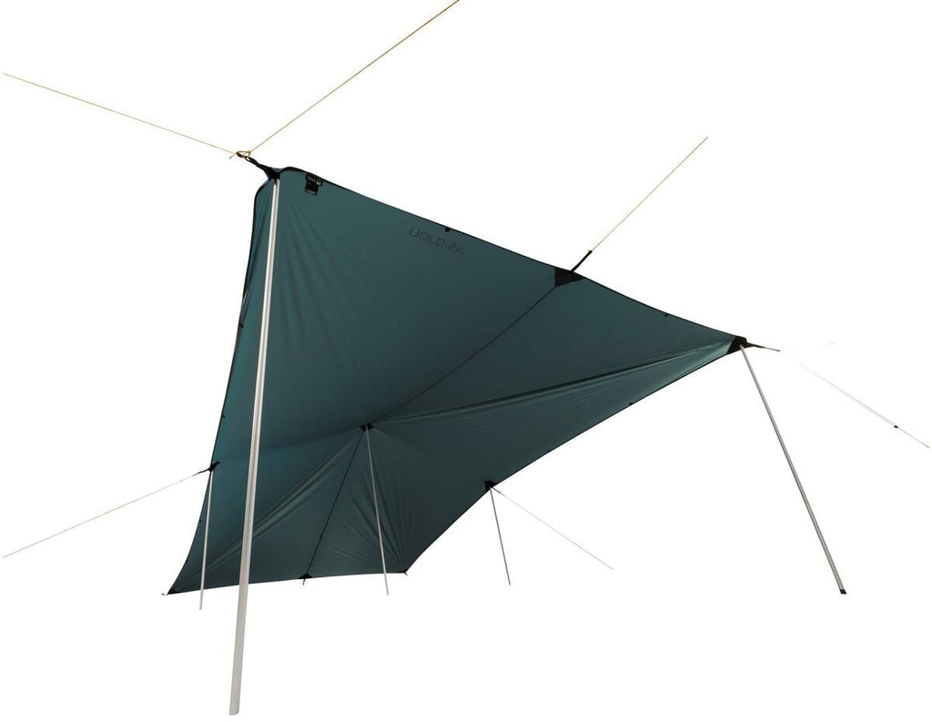 Detaljbilde av nylon ripstop materiale på Tarp Voss 14 SI
