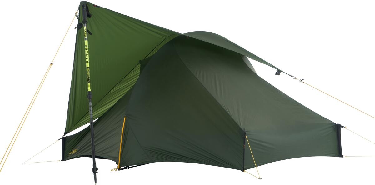 Tarp Voss 2 LW 184x230 cm ultralett 140 g nylon grønn bakside