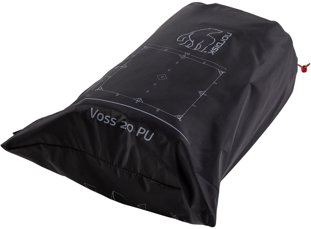Barduner festet på Tarp Voss 20 PU 460x430 cm polyester 2050 g grønn