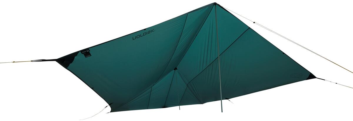 Nærbilde av forsterkede oppspenningspunkter på Tarp Voss 20 SI 430x460 cm nylon ripstop