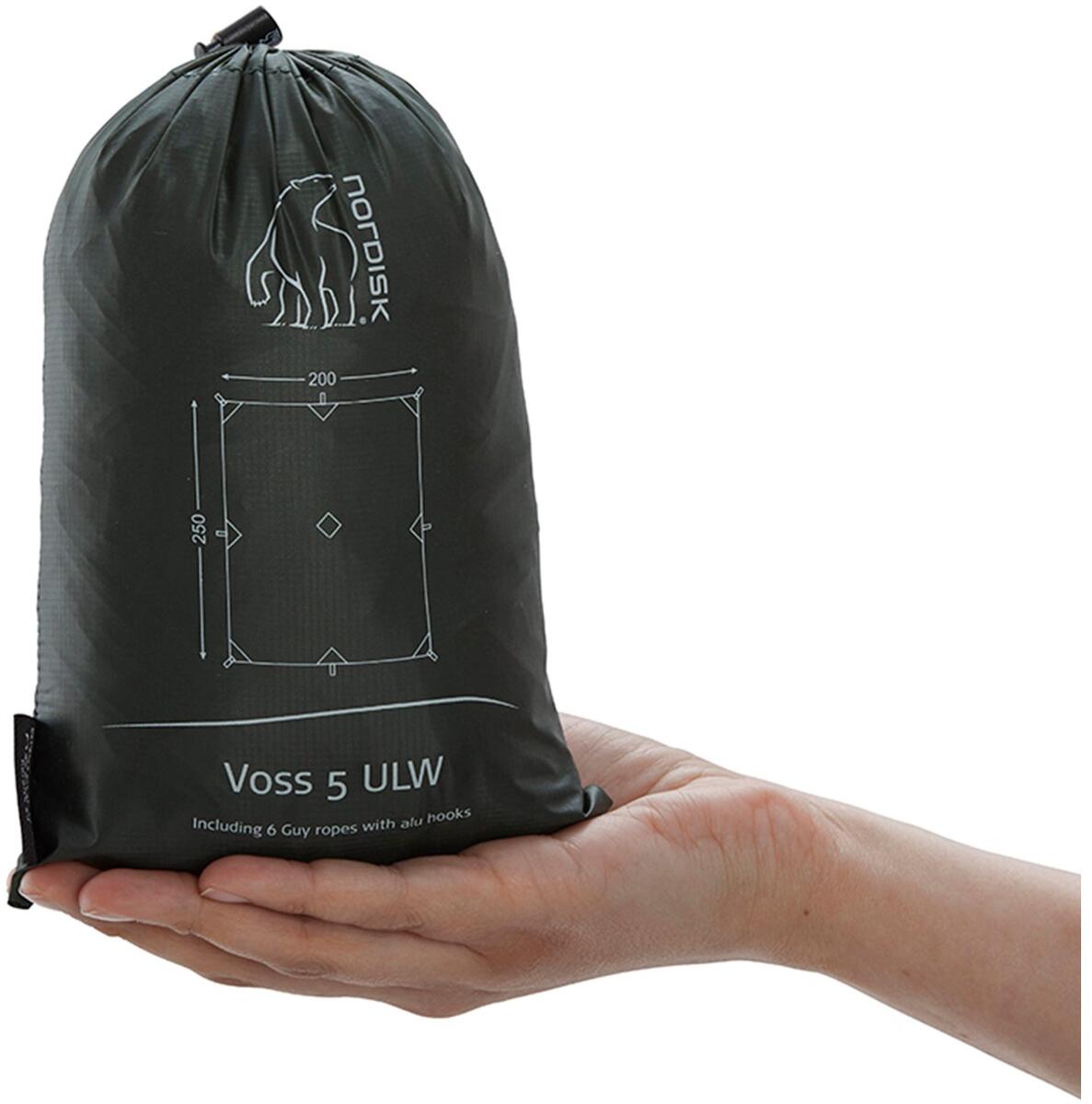 Tarp Voss 5 ULW 250x200 cm ultralett 240 g 10D nylon detalj
