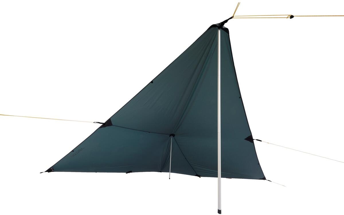 Detalj av silikonbelagt nylon ripstop på Tarp Voss 9 SI 285x310 cm