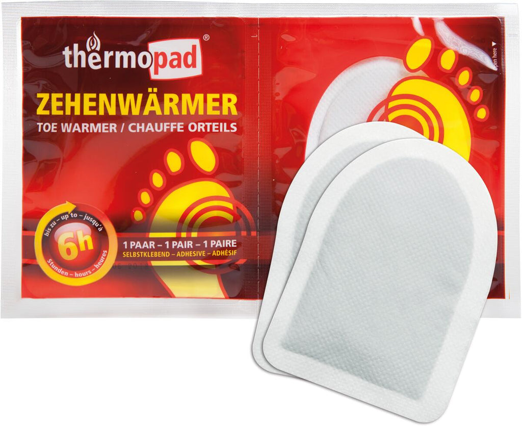 Tåvarmer selvklebende 2-pack Thermopad nærbilde av klebende side