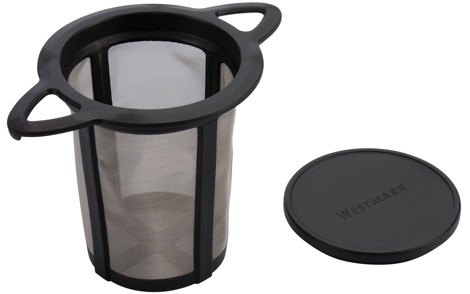 Tefilter i rustfritt stål ø 11 cm, gjenbrukbart - Westmark detalj av stålnett