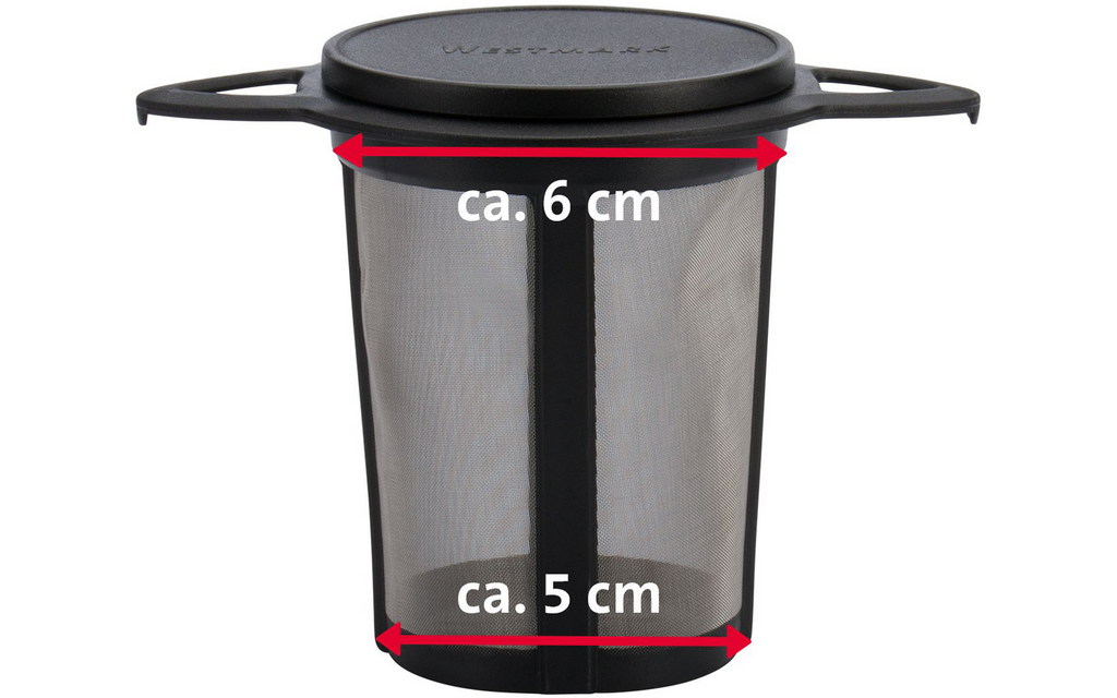 Tefilter i rustfritt stål ø 11 cm, gjenbrukbart - Westmark sidehåndtak