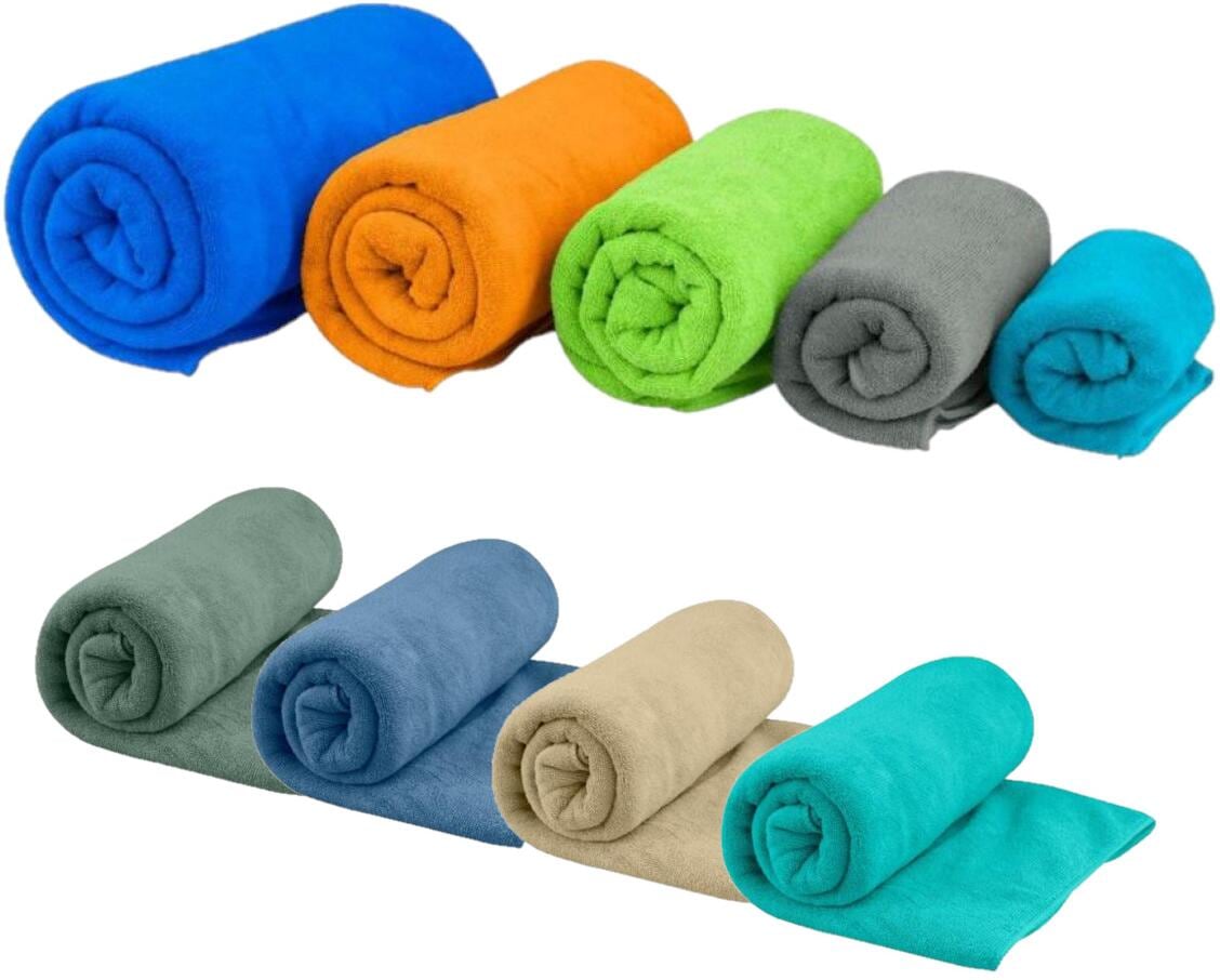 Tek frottéhåndkle i resirkulert polyester med etui - Sea to Summit forfra