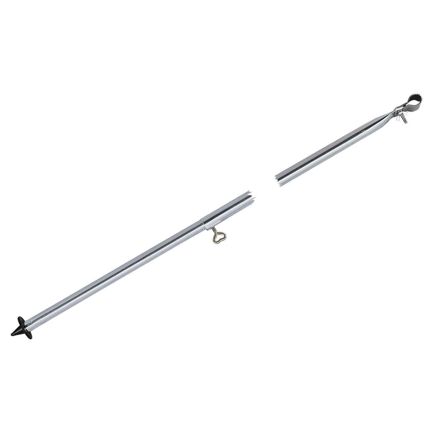 Teleskopisk stormstøtte med jordspiss stål 170-260 cm front