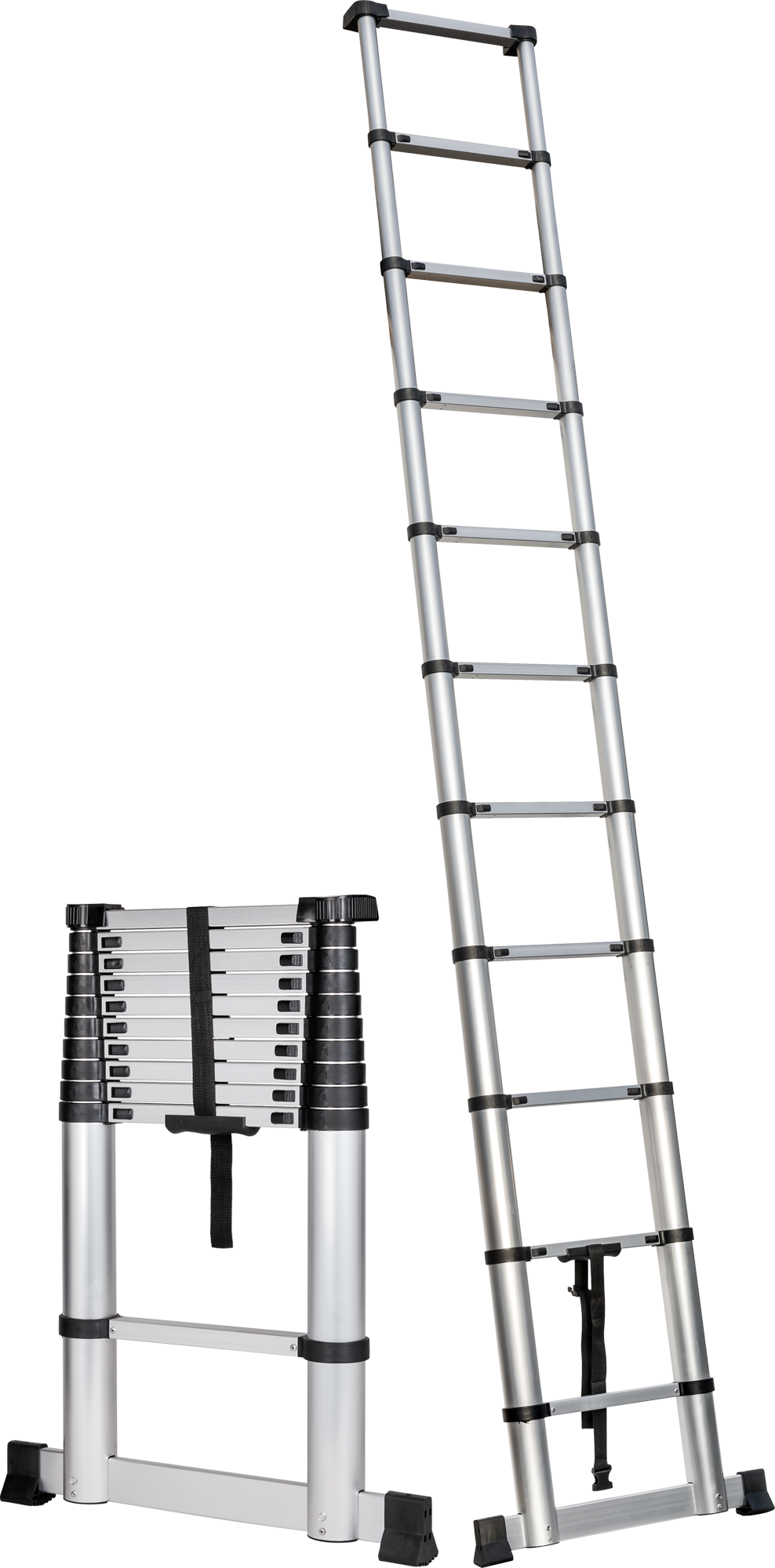 Teleskopstige Soft Close 3,2 m aluminium forfra