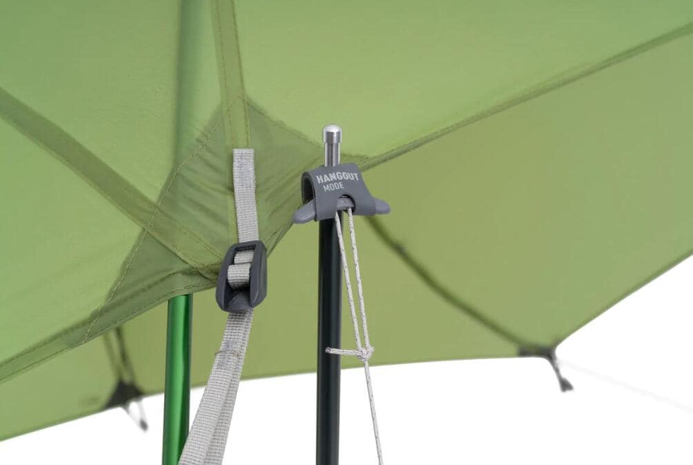 Telos Hangout Pole solseil-sett 135 g grønn bakside