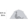 Telt Hubba NX V6 for 1 person 3-sesong nylon 1,5 kg - MSR detalj av ventilasjon i ytterteltet