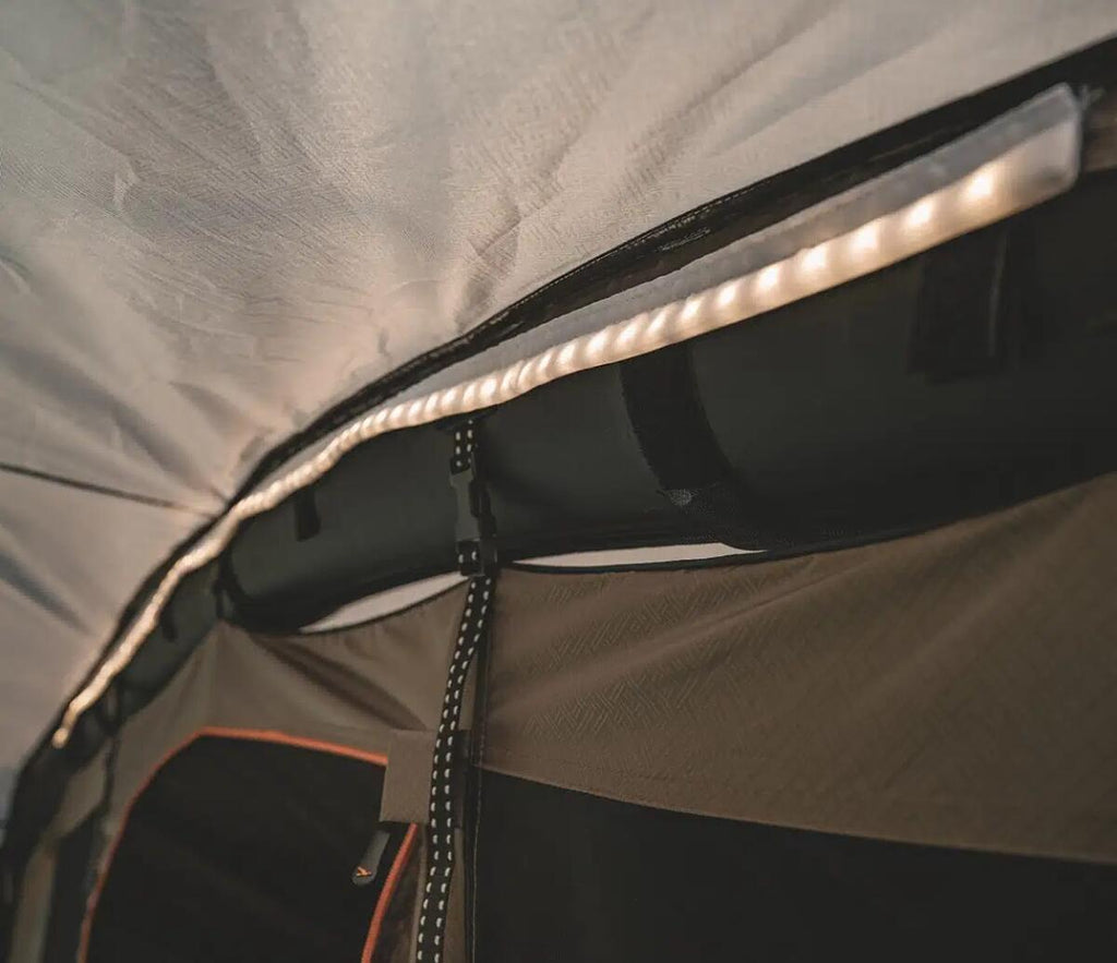 Teltlampe Twinflower LED-stripe 950 lumen, med borrelåsfester