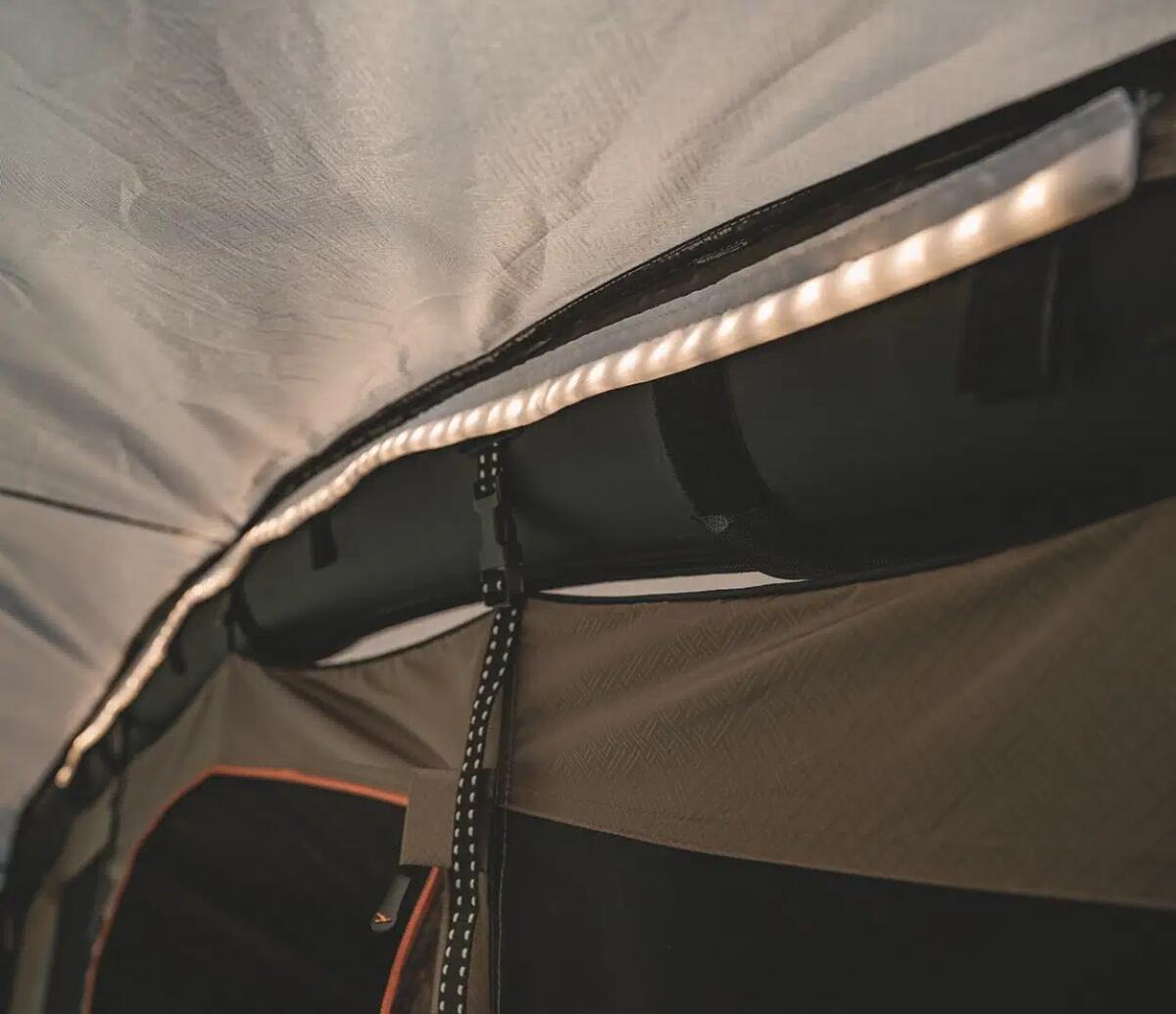 Teltlampe Twinflower LED-stripe 950 lumen, med borrelåsfester