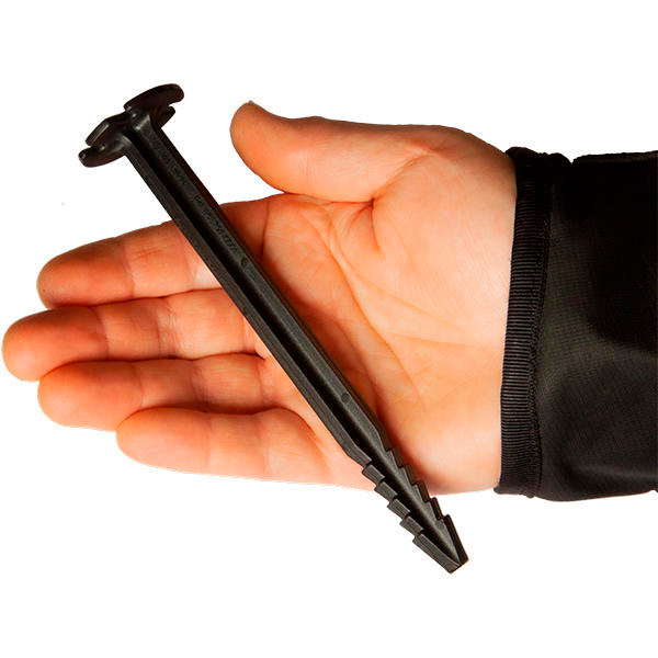 Teltplug BF150 svart 15 cm sett forfra