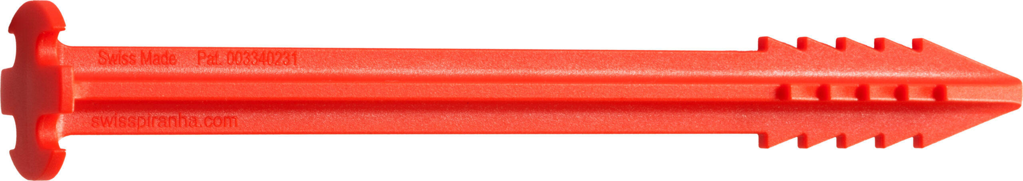 Teltplug RT120 rød 12 cm 10-pk Swiss Piranha forfra