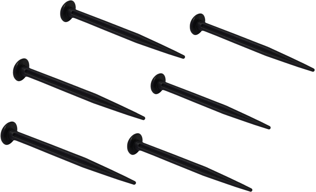 Teltplugger ABS rundhode 13 cm 6-pack svart - High Peak forfra