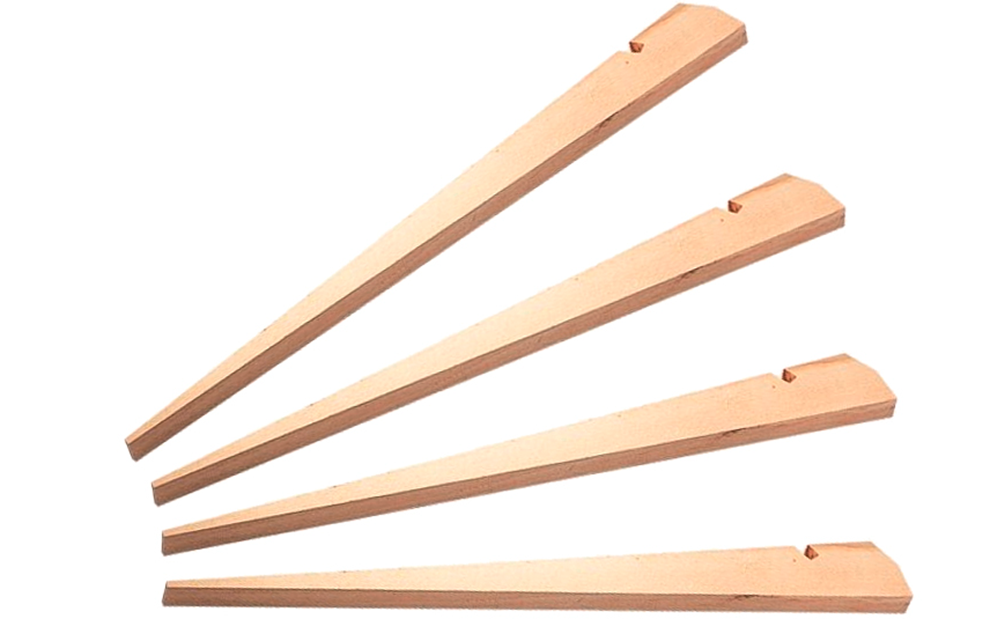 Teltplugger i tre 40 cm for myk grunn, 4-pakning forfra