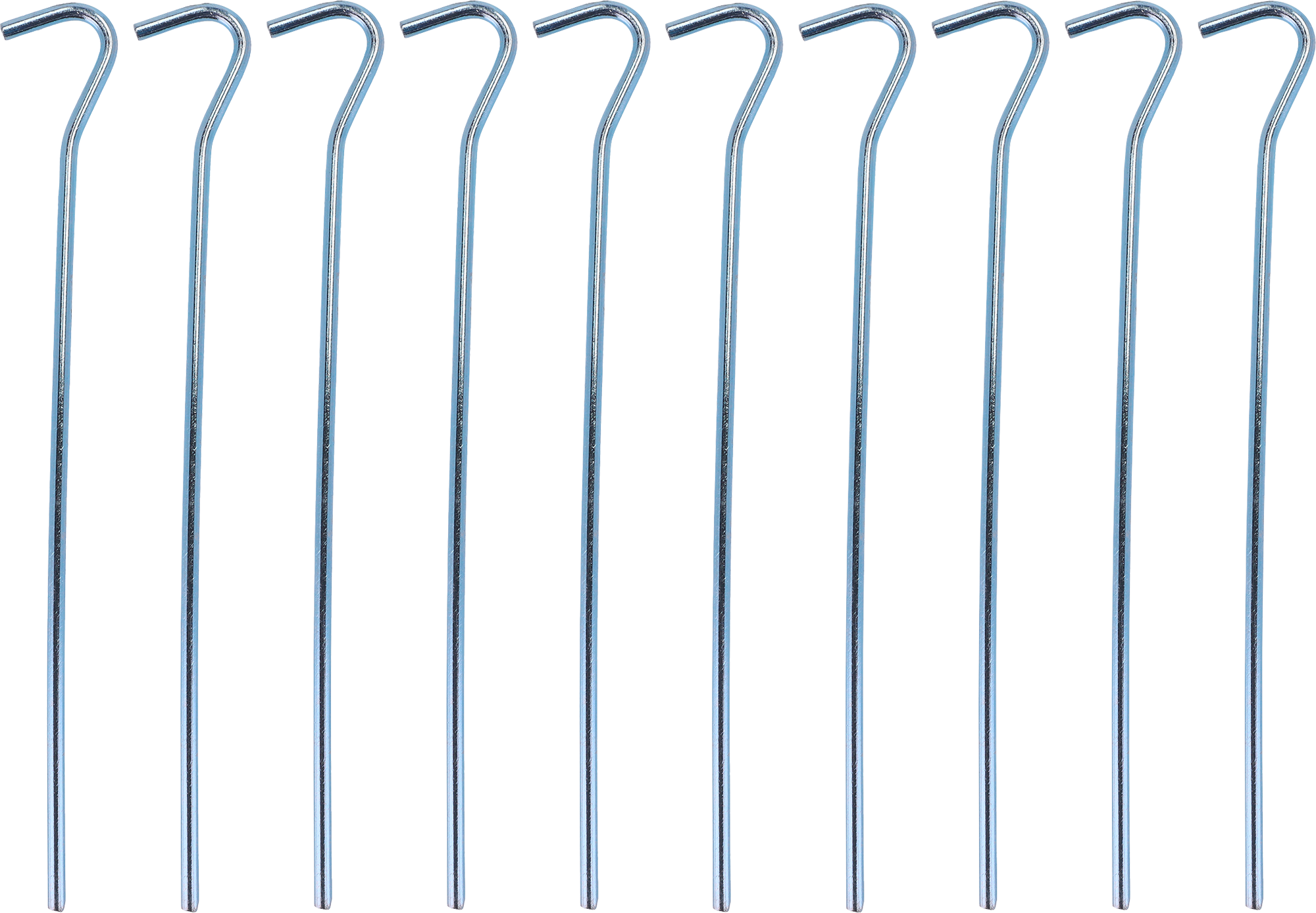 Teltplugger i stål nagelform 22 cm 10-pack for myk jord