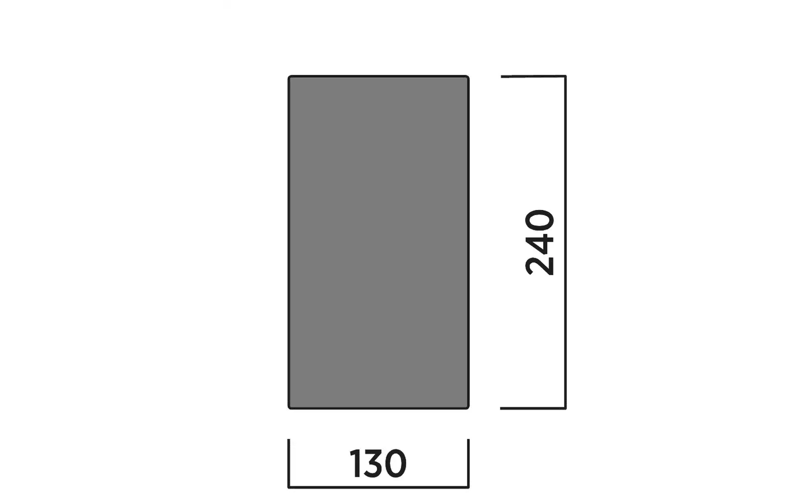 Montert Teltteppe Rosebay Universal 130x240 cm i telt
