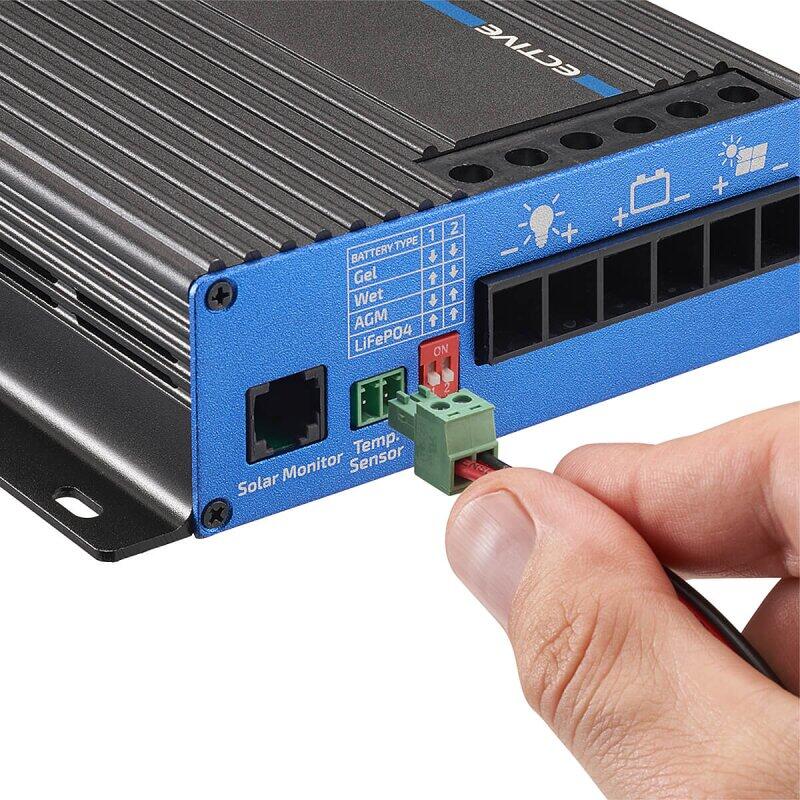Temperatursensor TS 1 for laderegulatorer nærbilde kabel