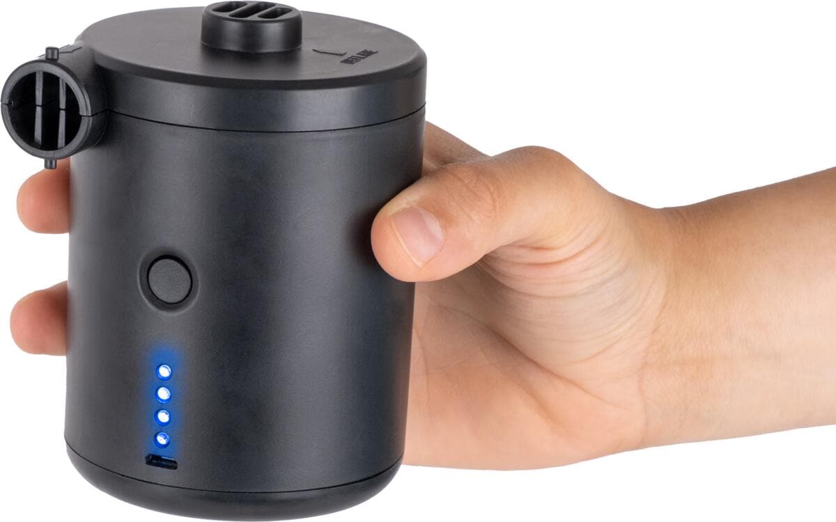 Tempest elektrisk luftpumpe 5V USB-C 270 l/min med veske bakside
