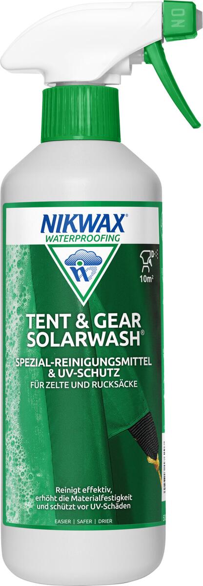 Tent & Gear SolarWash rengjøringsspray med UV-beskyttelse 500 ml - Nikwax forfra