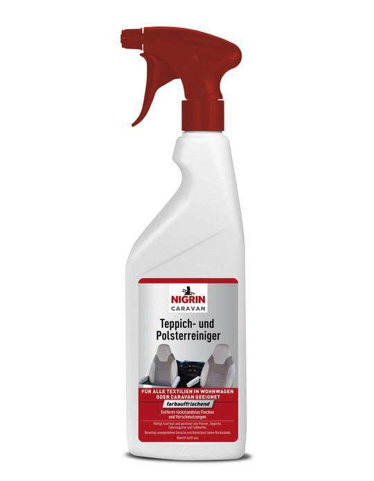 Teppe- og møbelrens for bobil og campingvogn 750 ml - Nigrin flaske forfra