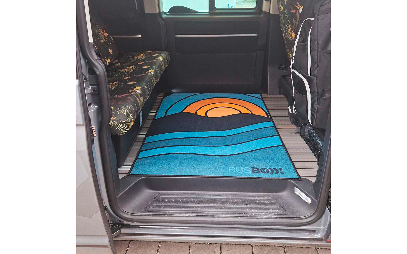 Teppe rugBoxx Sunrise 106x100 cm bomull for bobil bakside