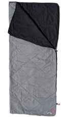 Teppepose med ullfylling 200x150 cm svart grå forfra
