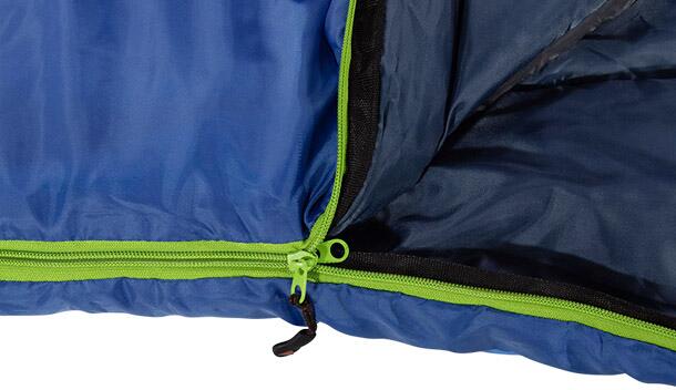 Teppepose Vagabond 300 230x80 cm, komfort 7,4°C detalj av glidelås