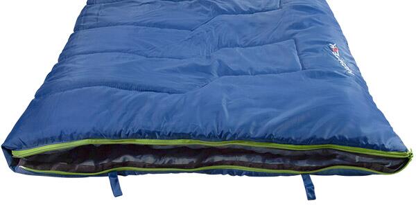 Teppepose Vagabond 300 230x80 cm, komfort 7,4°C montert på campingplass