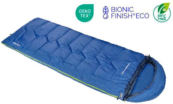 Teppepose Vagabond 300 230x80 cm, komfort 7,4°C nærbilde av stoff