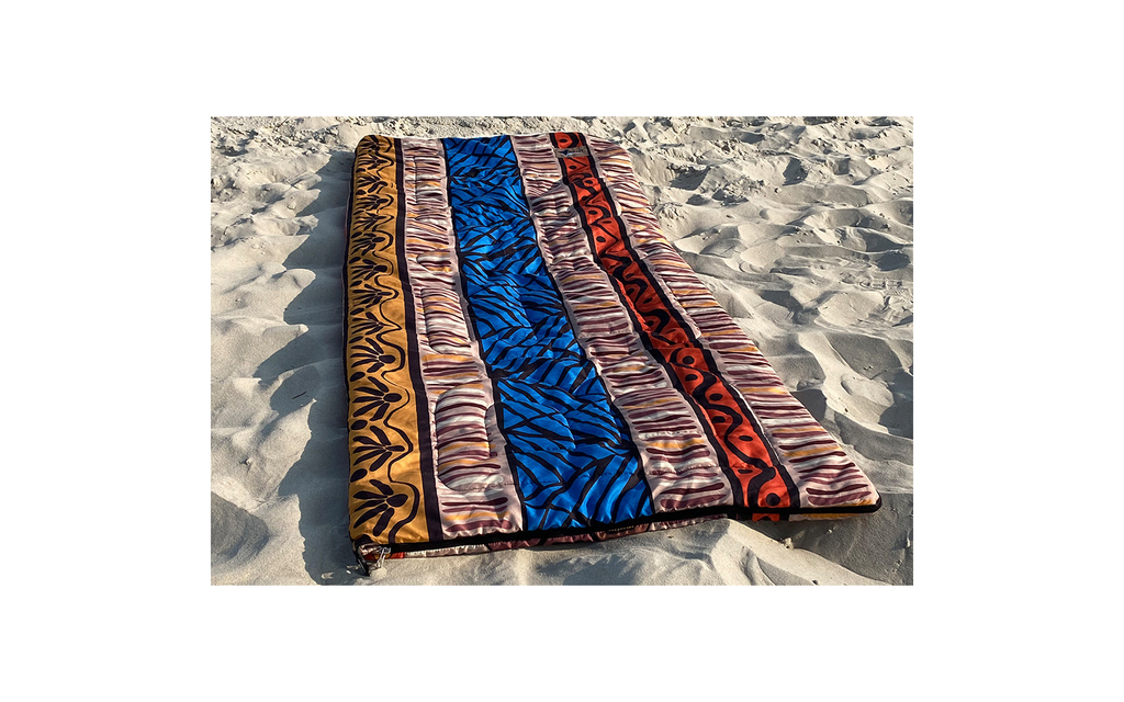 Nærbilde av SBS-glidelåsen på Teppesovepose Bentcho vendbar med veske Africa 200 x 80 cm - Bent