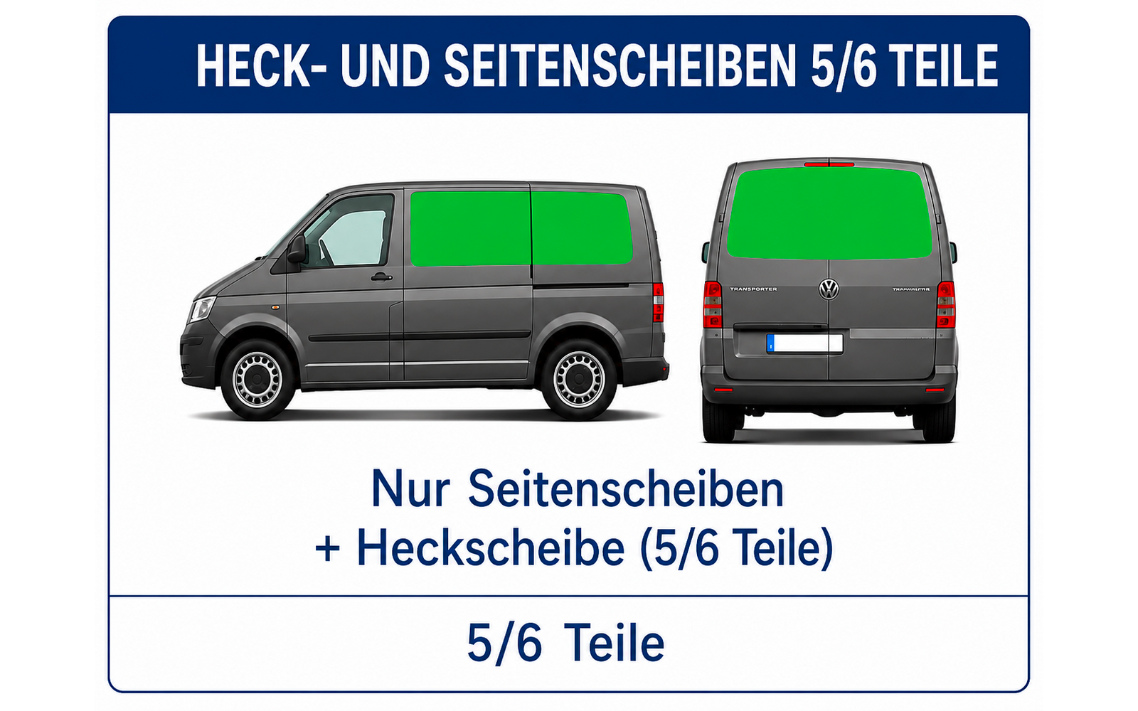 Termisk mørkleggingsrullegardin 7-lags for VW T6 montert på vindu