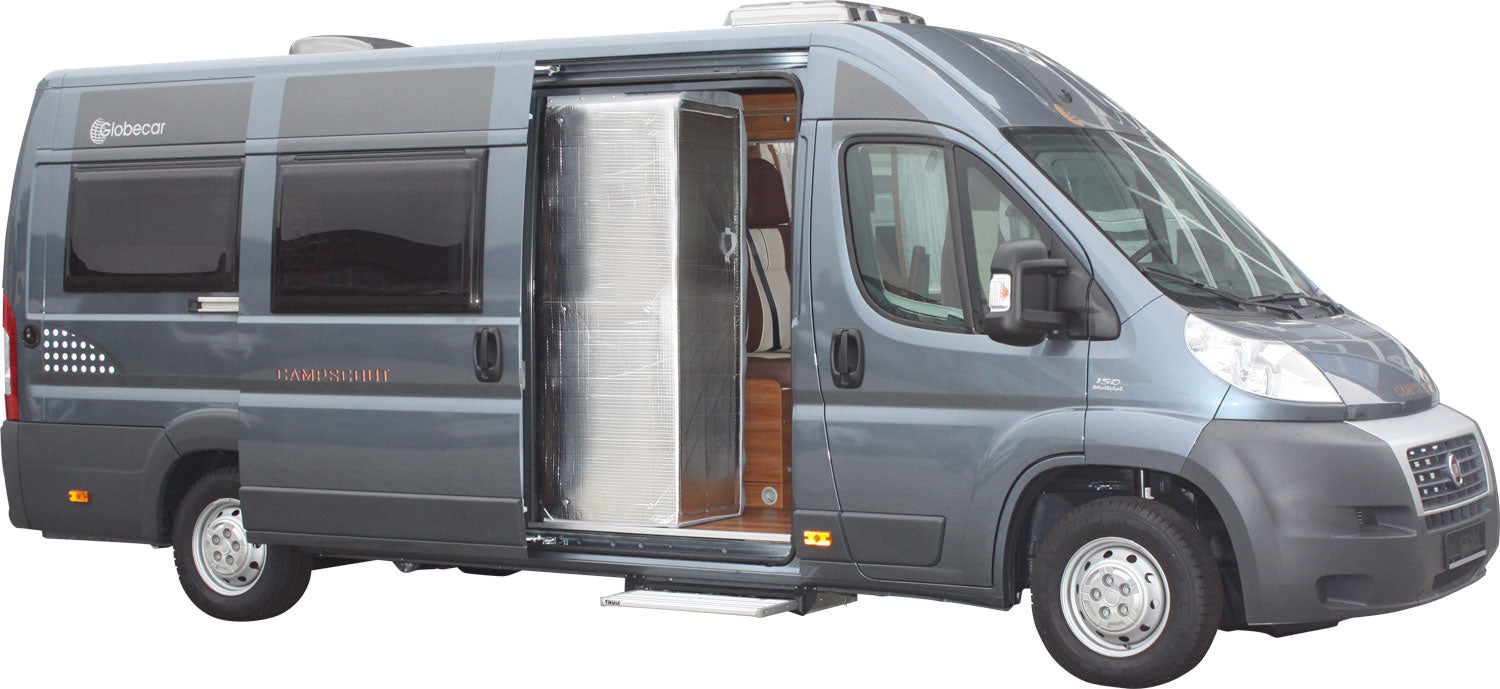 Termogardin for skyvedør Fiat Ducato type 250/290 - Hindermann montert på skyvedør