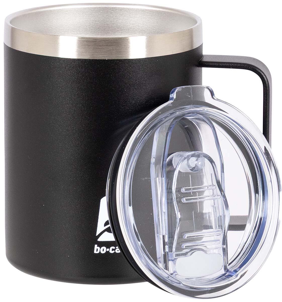 Detalj av lokk på Termokopp Hardy Mug 0,35 l rustfritt stål svart
