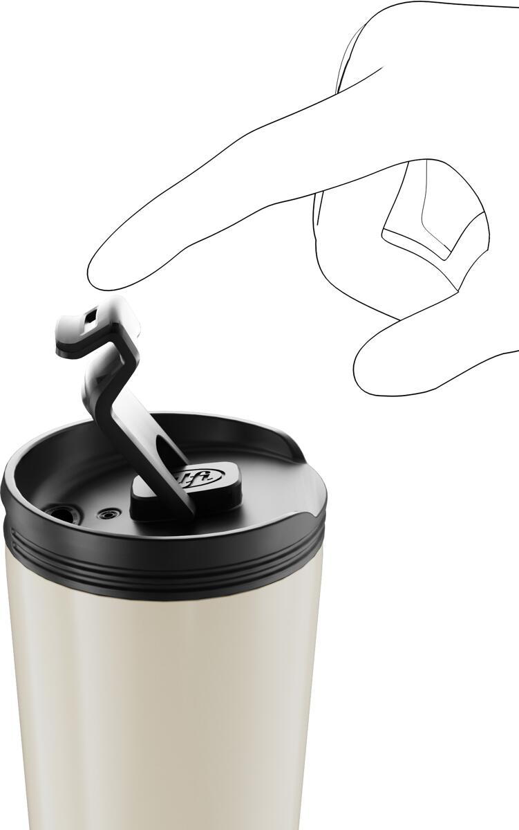 Termokopp Iso Coffee Mug rustfritt stål 400 ml montert